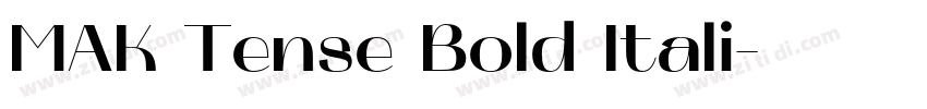 MAK Tense Bold Itali字体转换